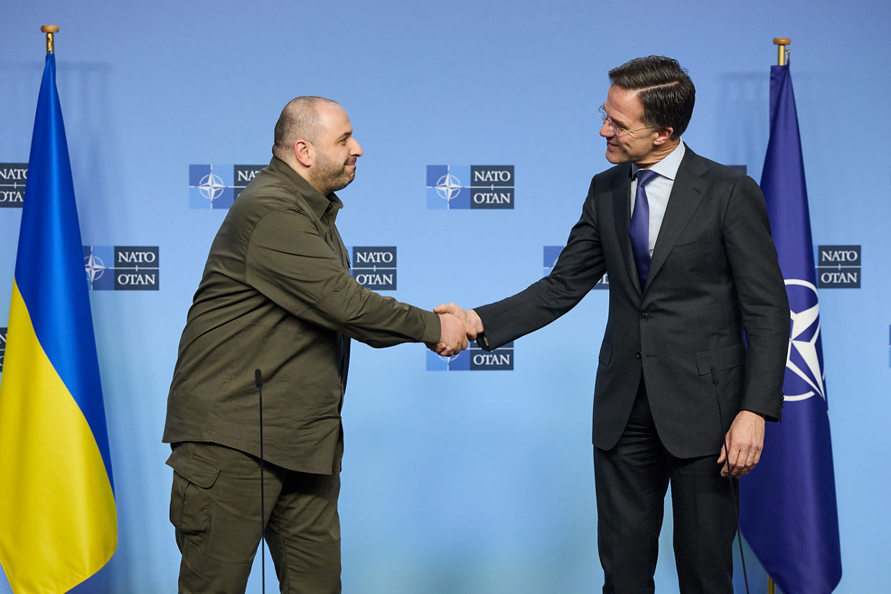 NATO Secretary General Mark Rutte meets with the Minister of Defence of Ukraine, Rustem Umerov