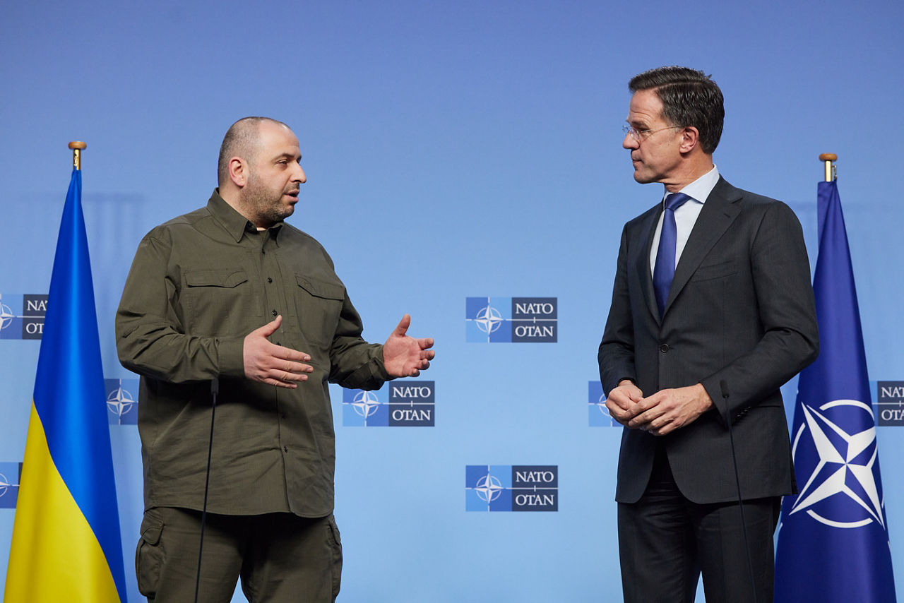 NATO Secretary General Mark Rutte meets with the Minister of Defence of Ukraine, Rustem Umerov