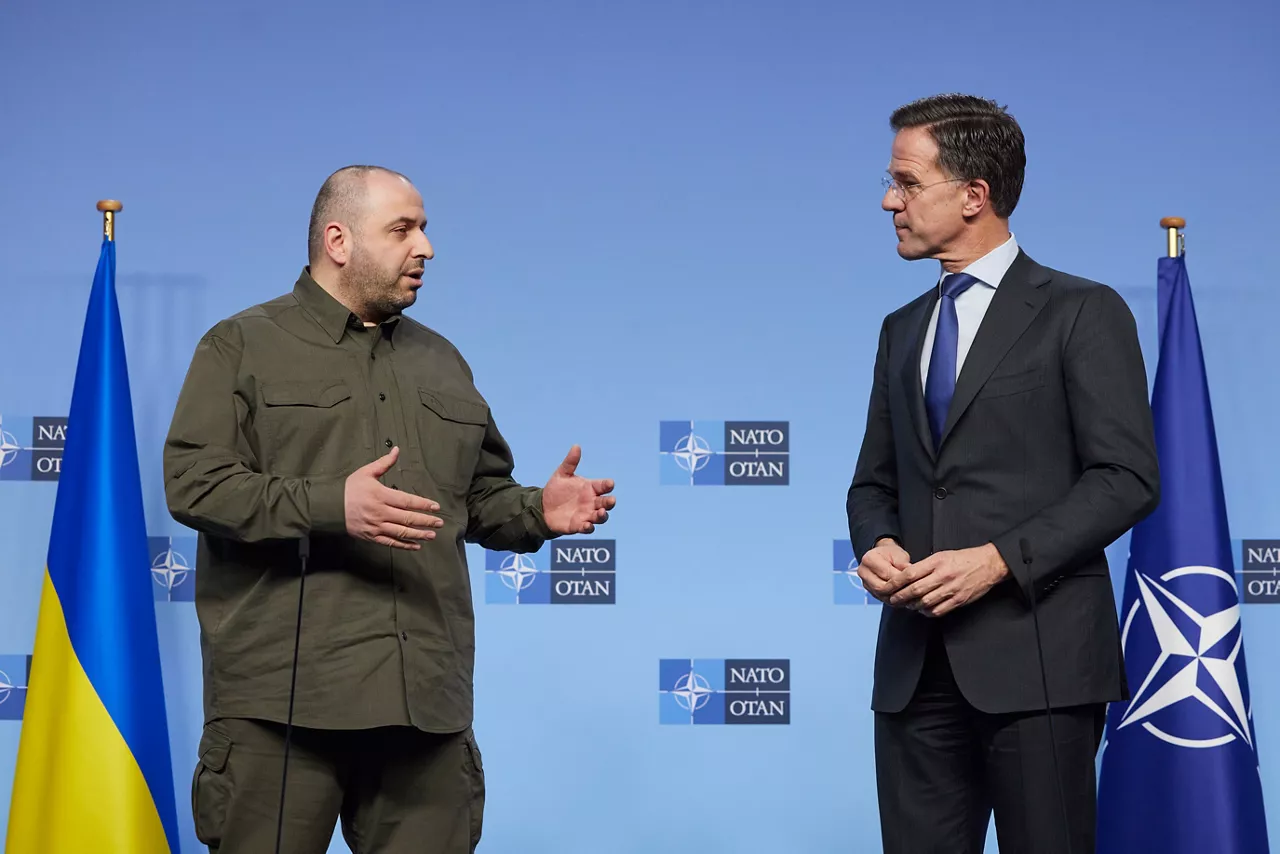 NATO Secretary General Mark Rutte meets with the Minister of Defence of Ukraine, Rustem Umerov