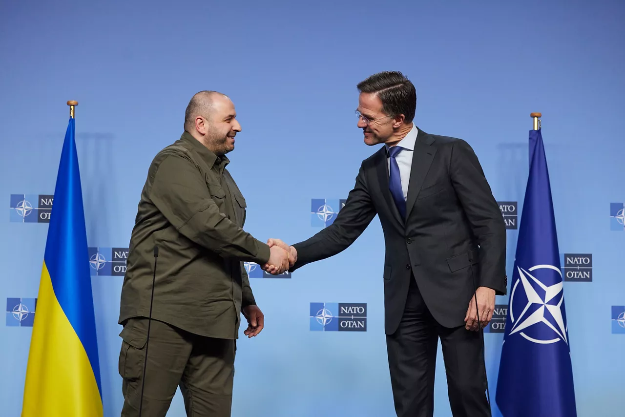 NATO Secretary General Mark Rutte meets with the Minister of Defence of Ukraine, Rustem Umerov