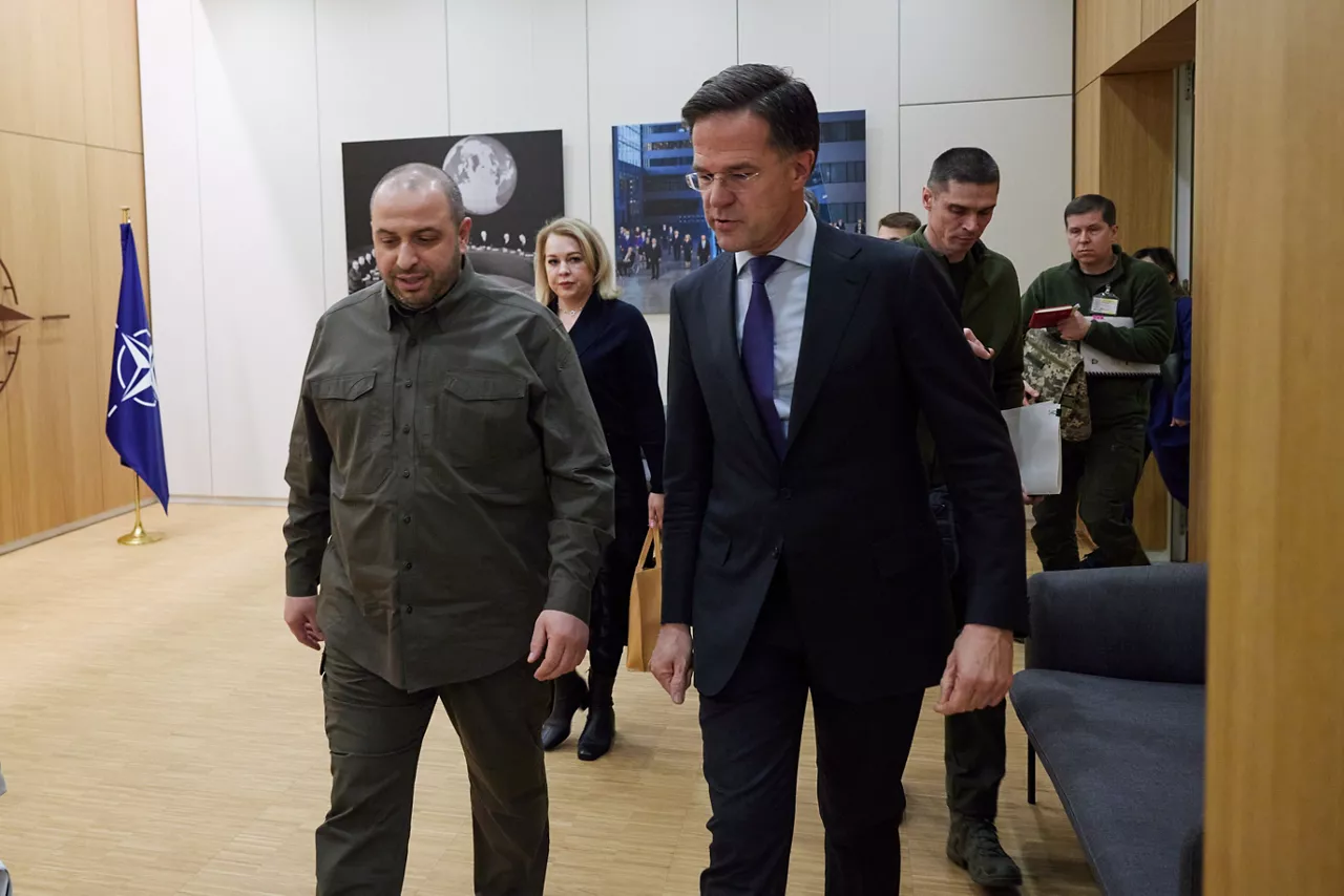 NATO Secretary General Mark Rutte meets with the Minister of Defence of Ukraine, Rustem Umerov