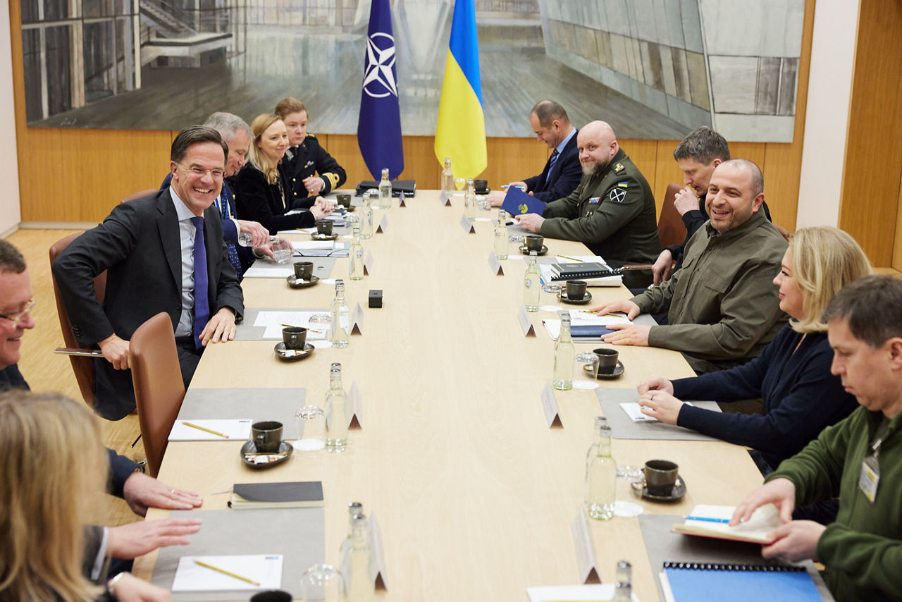 NATO Secretary General Mark Rutte meets with the Minister of Defence of Ukraine, Rustem Umerov