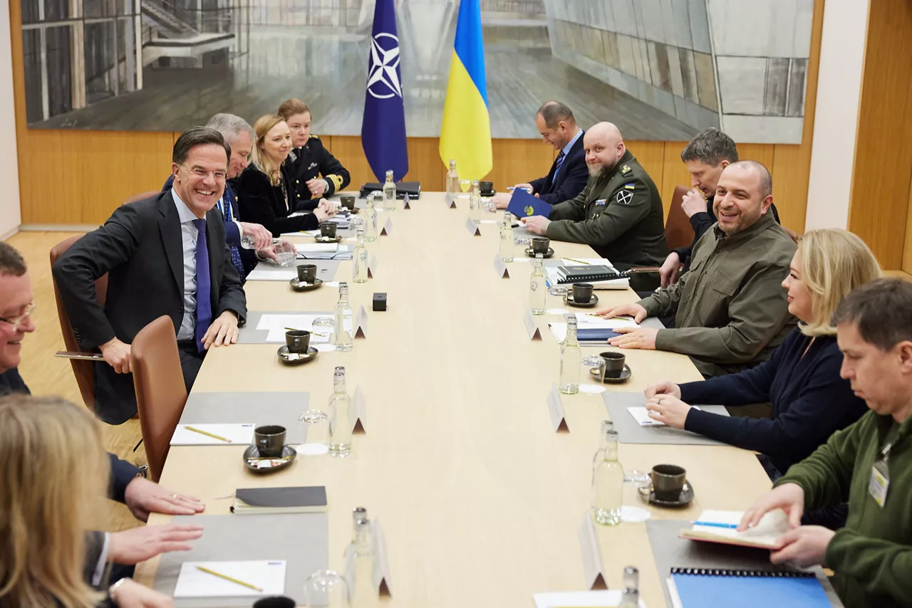 NATO Secretary General Mark Rutte meets with the Minister of Defence of Ukraine, Rustem Umerov