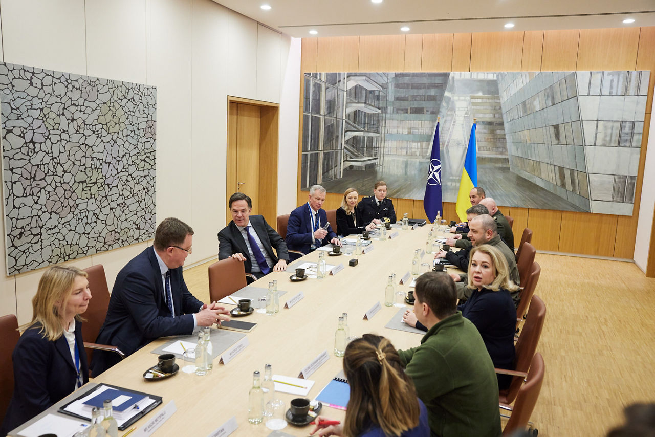 NATO Secretary General Mark Rutte meets with the Minister of Defence of Ukraine, Rustem Umerov
