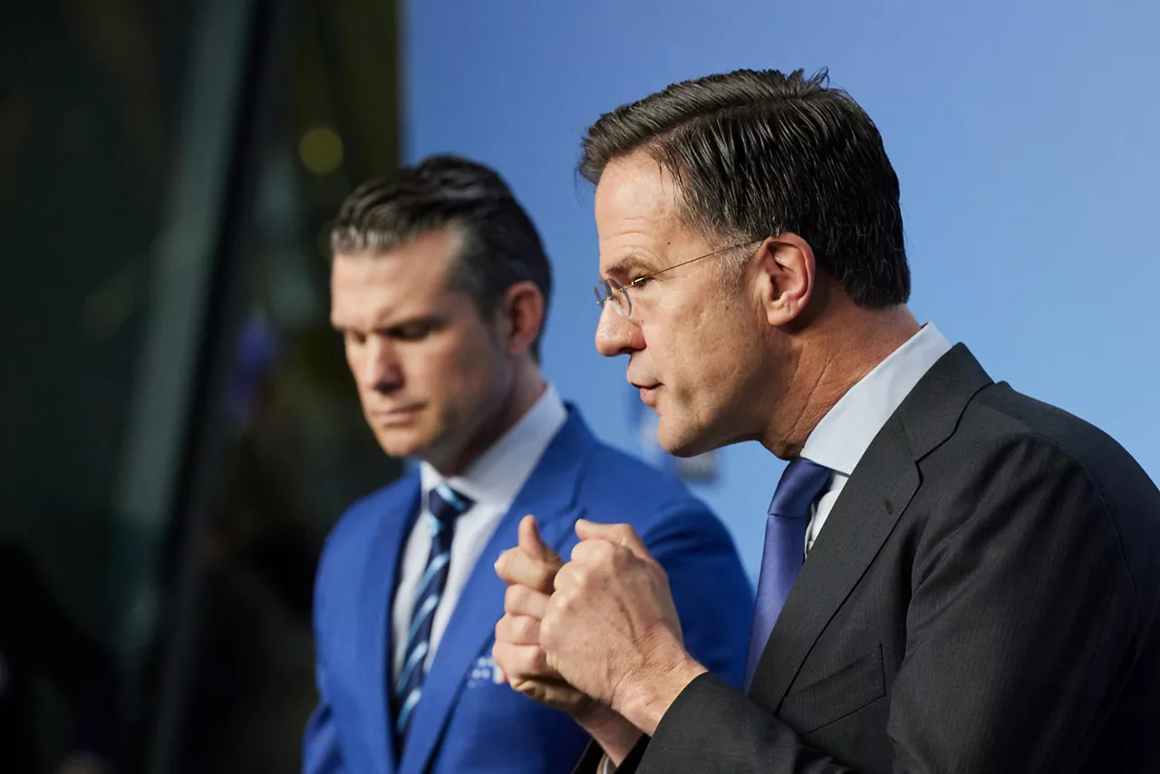 NATO Secretary General Mark Rutte meets with Pete Hegseth, US Secretary of Defense