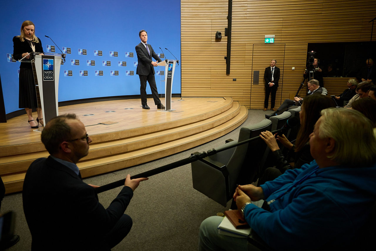 Press conference by NATO Secretary General Mark Rutte following the meetings of NATO Defence Ministers in Brussels
