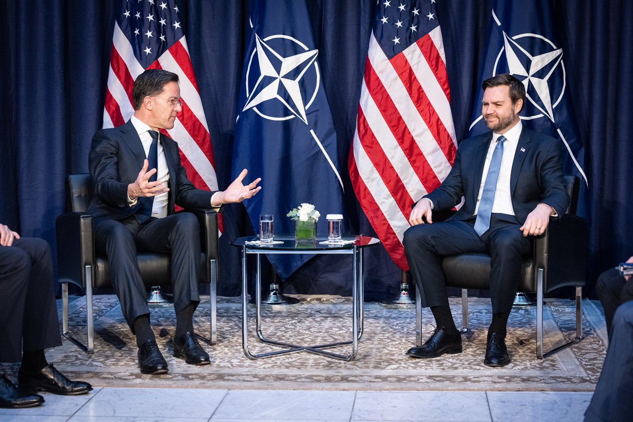 NATO Secretary General Mark Rutte meets with JD Vance, Vice President of the United States