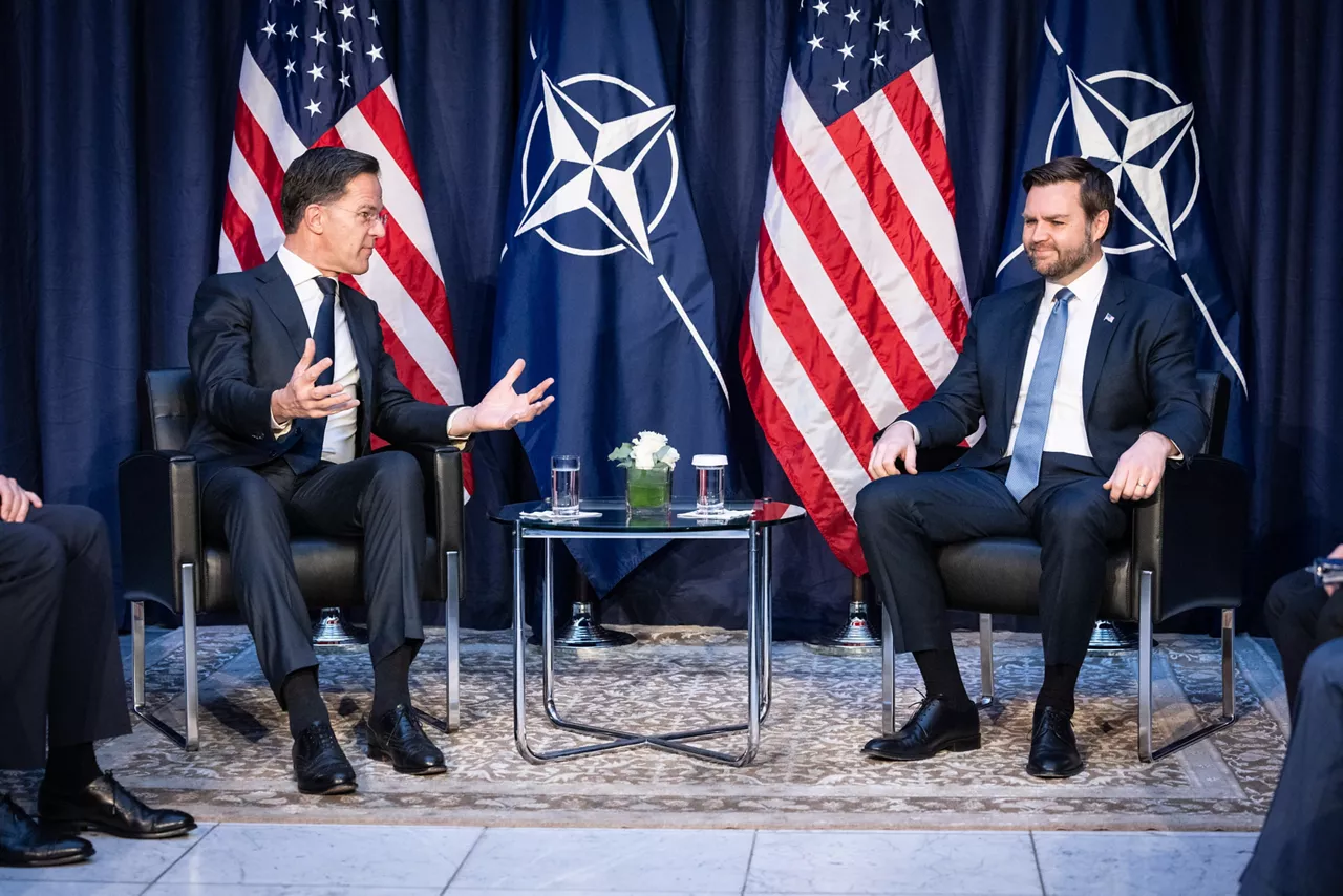 NATO Secretary General Mark Rutte meets with JD Vance, Vice President of the United States