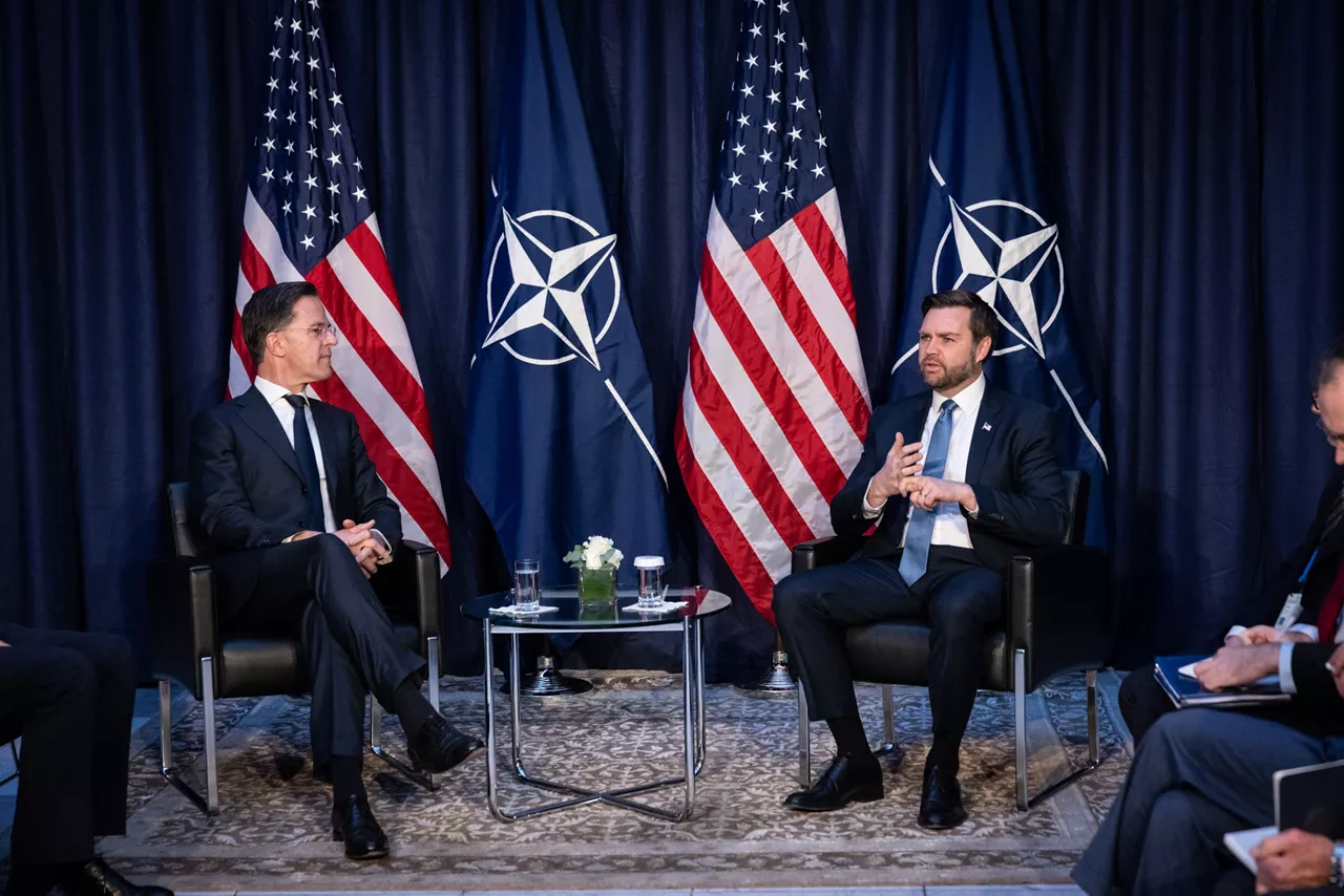 NATO Secretary General Mark Rutte meets with JD Vance, Vice President of the United States