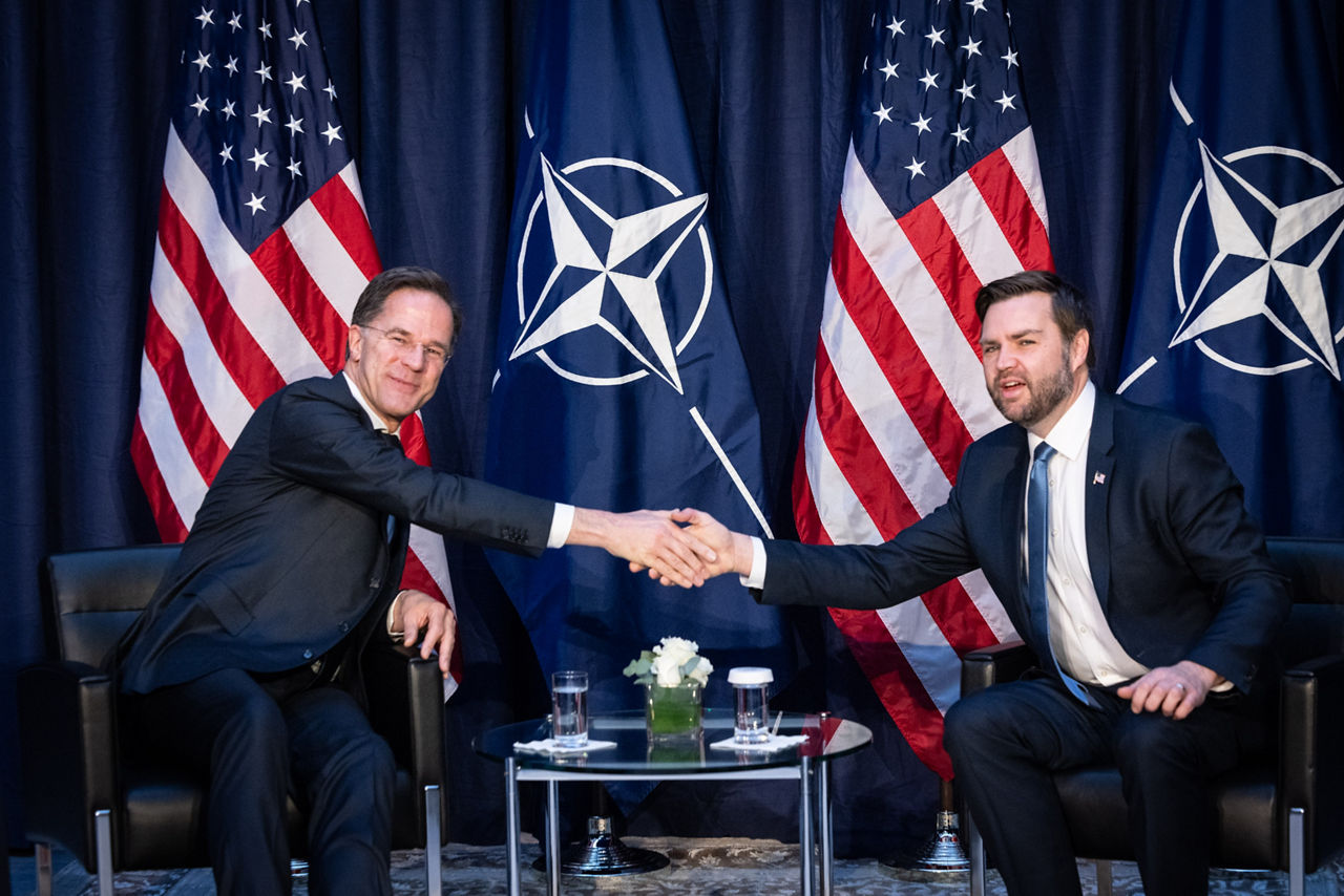 NATO Secretary General Mark Rutte meets with JD Vance, Vice President of the United States