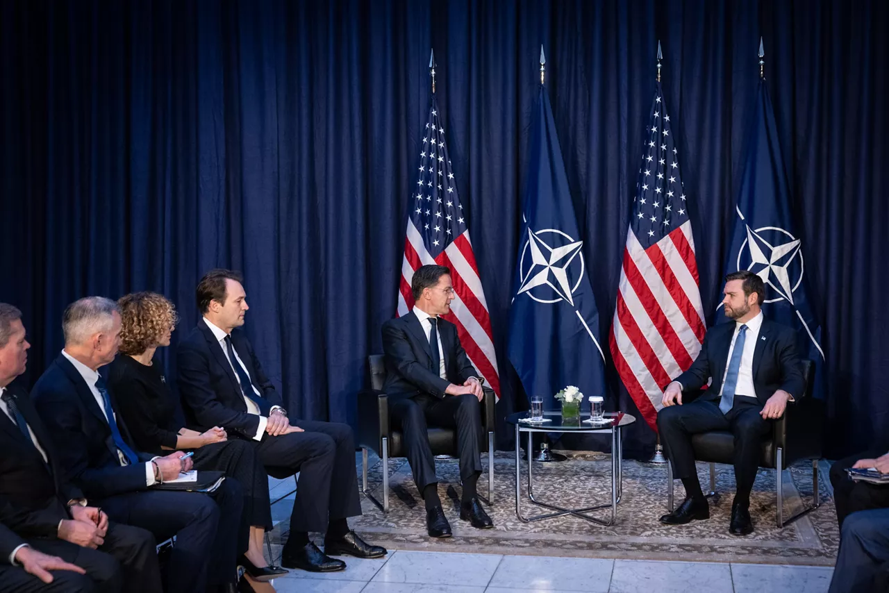 NATO Secretary General Mark Rutte meets with JD Vance, Vice President of the United States