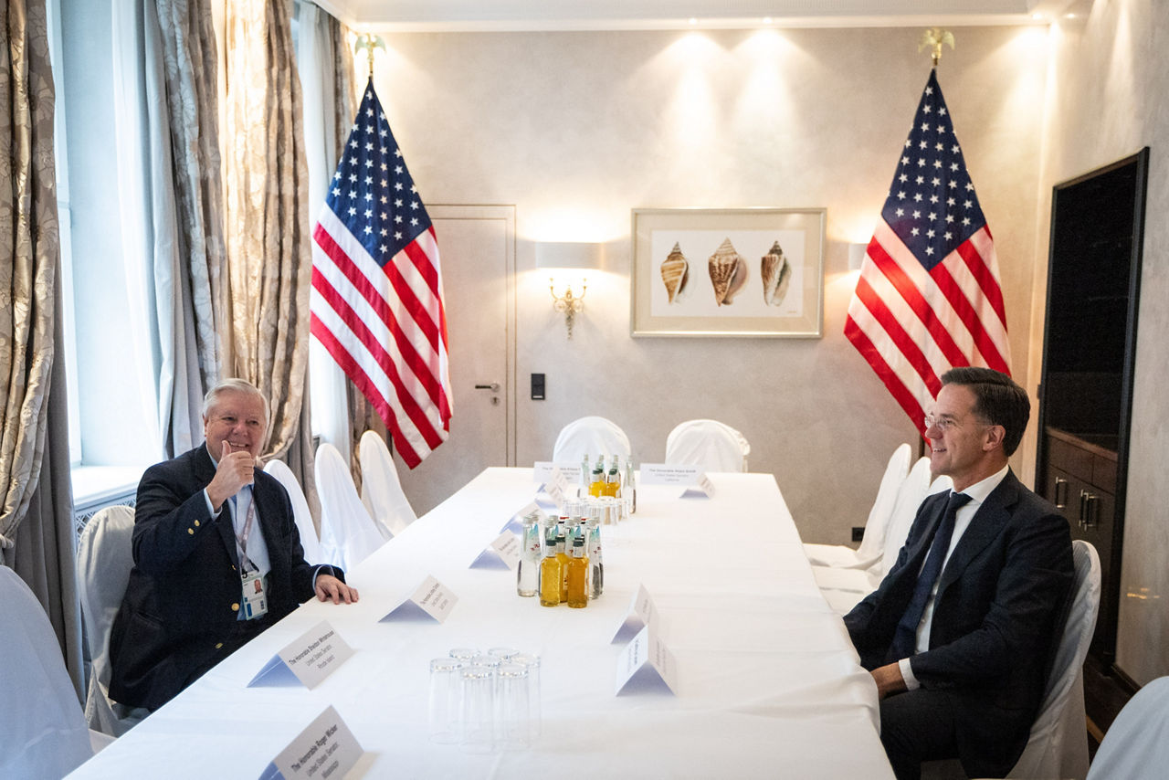 NATO Secretary General Mark Rutte meets with US Senator Lindsey Graham