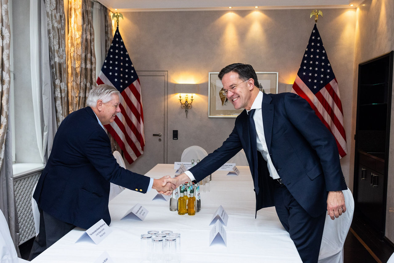 NATO Secretary General Mark Rutte meets with US Senator Lindsey Graham