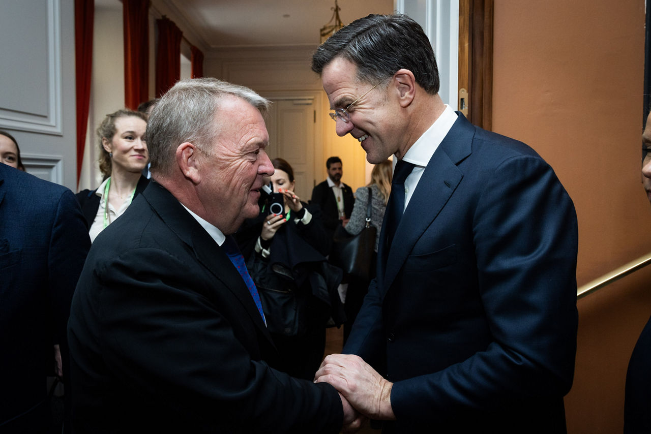 NATO Secretary General Mark Rutte with Lars Løkke Rasmussen, Minister of Foreign Affairs of Denmark