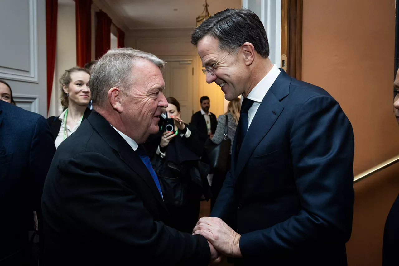 NATO Secretary General Mark Rutte with Lars Løkke Rasmussen, Minister of Foreign Affairs of Denmark