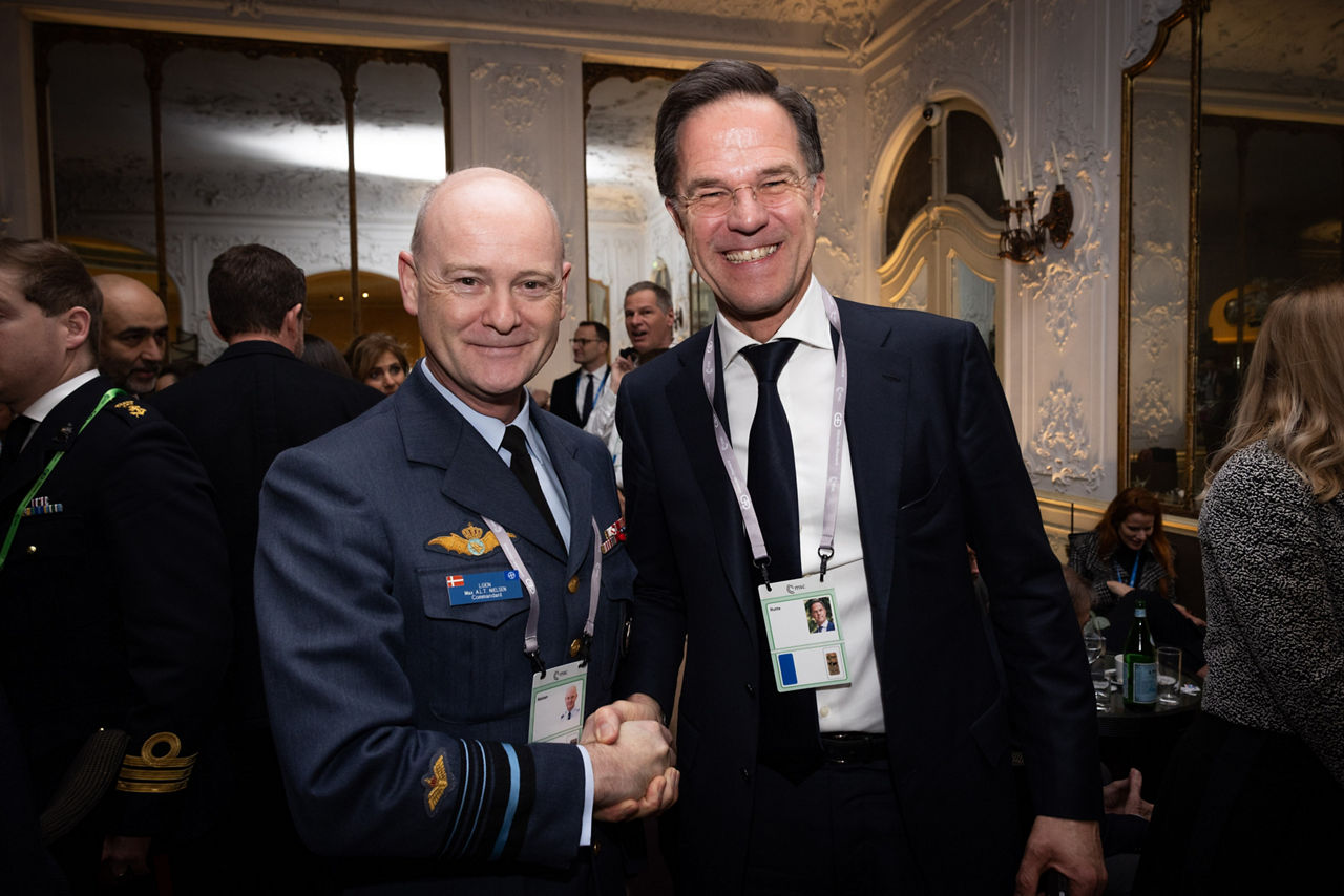 NATO Secretary Genral Mark Rutte with Lieutenant General Max A.L.T. Nielsen, Commandant of the NATO Defense College
