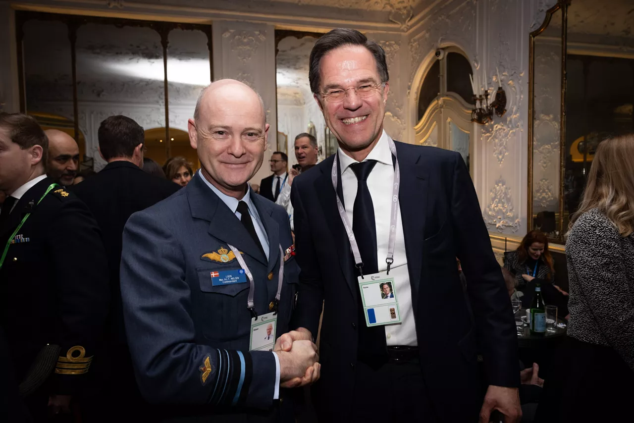 NATO Secretary Genral Mark Rutte with Lieutenant General Max A.L.T. Nielsen, Commandant of the NATO Defense College