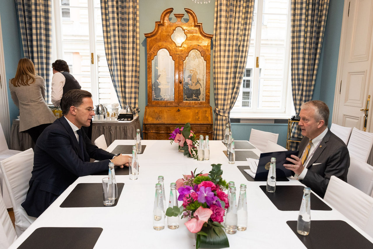 NATO Secretary Genral Mark Rutte with US Senator Dan Sullivan