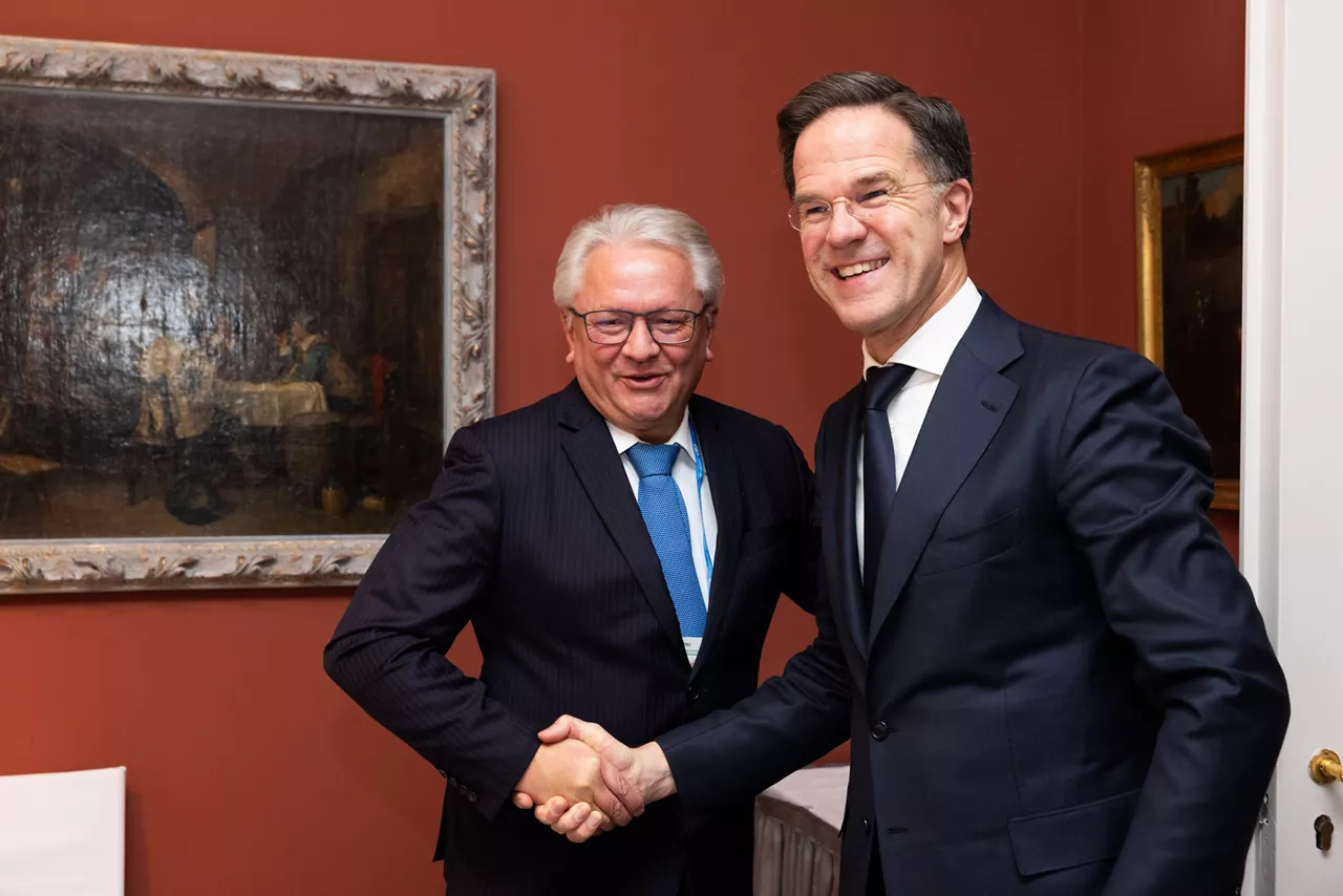 NATO Secretary Genral Mark Rutte with Armin Papperger, CEO of Rheinmetll AG 
