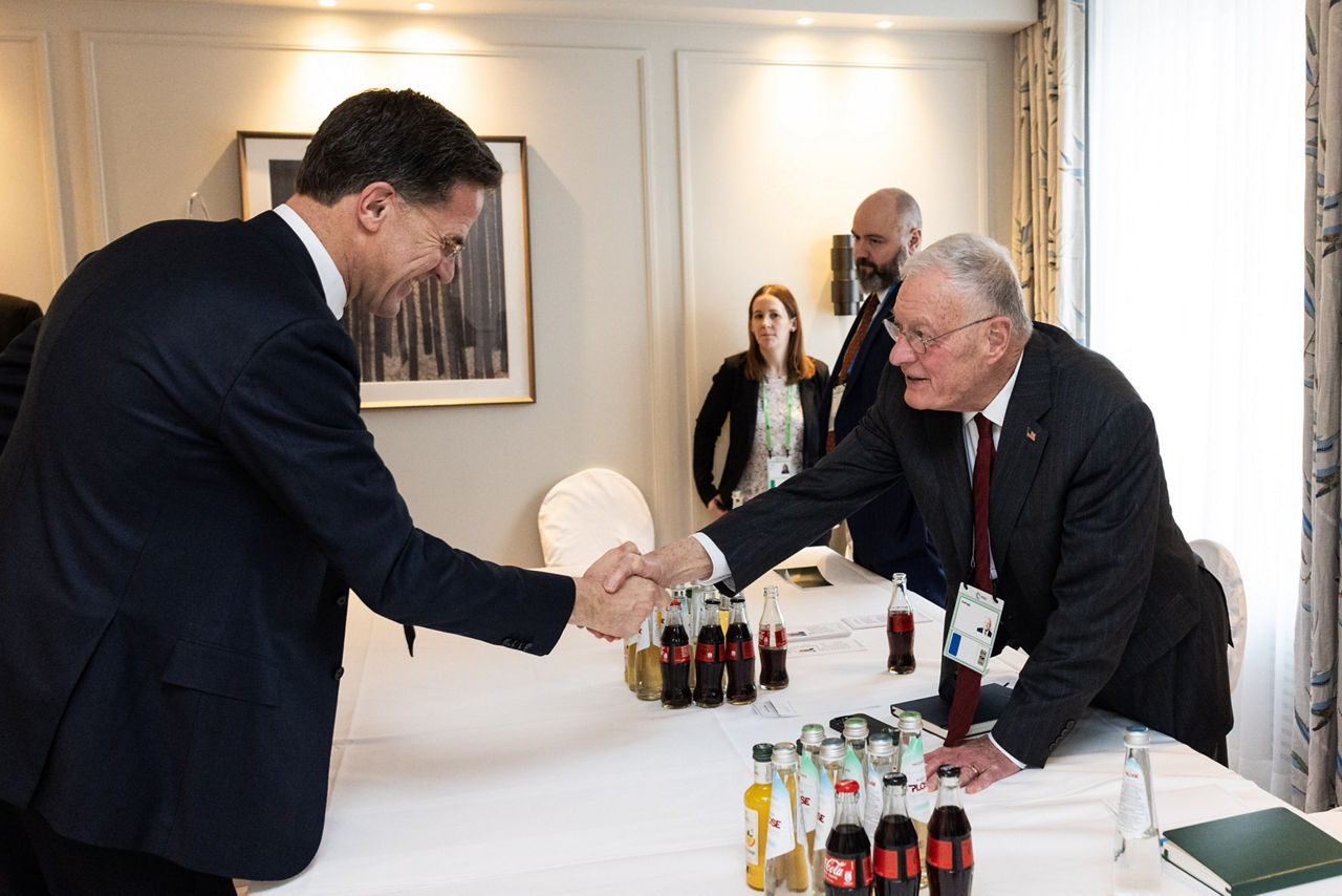NATO Secretary Genral Mark Rutte meets with Keith Kellogg, US Special Envoy for Russia and Ukraine 