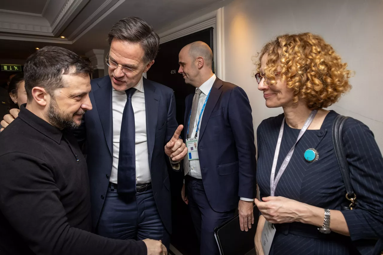 NATO Secretary General Mark Rutte and NATO Deputy Secretary General Radmila Shekerinska with the President of Ukraine, Volodymyr Zelenskyy