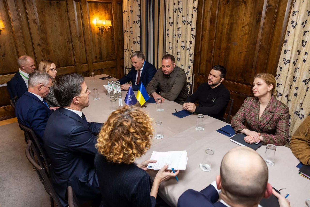 NATO Secretary General Mark Rutte meets with the President of Ukraine, Volodymyr Zelenskyy