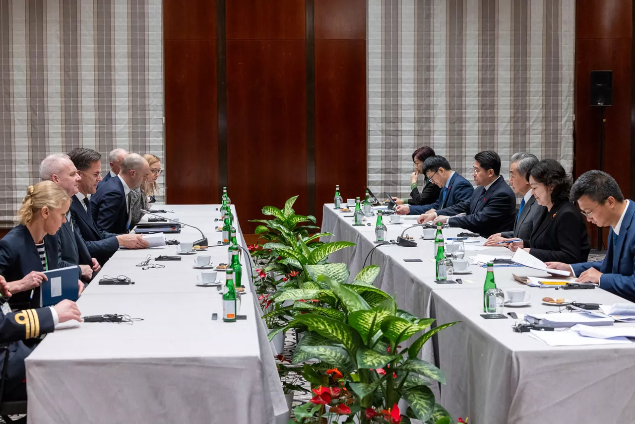 NATO Secretary General Mark Rutte meets with the Minister of Foreign Affairs of China, Wang Yi