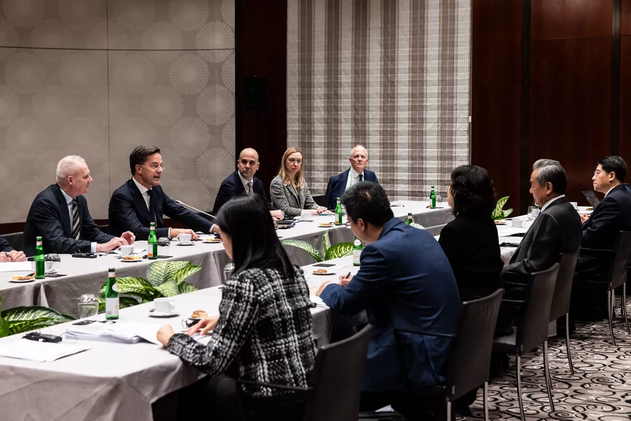 NATO Secretary General Mark Rutte meets with the Minister of Foreign Affairs of China, Wang Yi