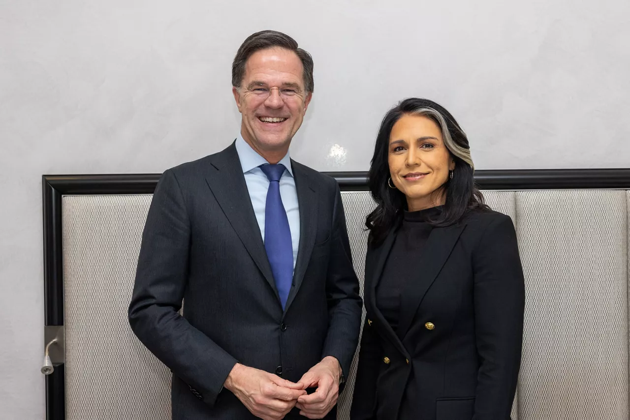 NATO Secretary General Mark Rutte with Tulsi Gabbard, US Director of National Intelligence