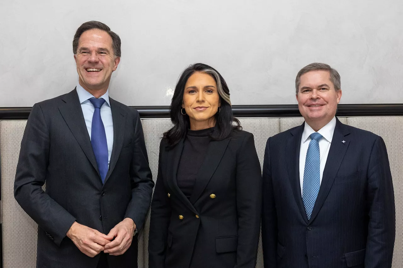 NATO Secretary General Mark Rutte with Tulsi Gabbard, US Director of National Intelligence