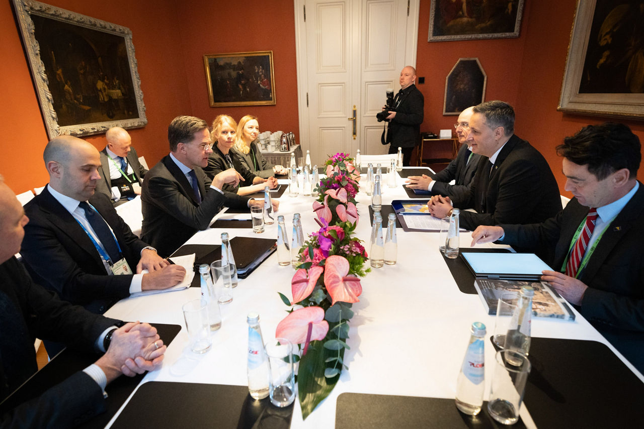 NATO Secretary General Mark Rutte with Denis Bećirović, President of the Member of the Presidency of Bosnia and Herzegovina