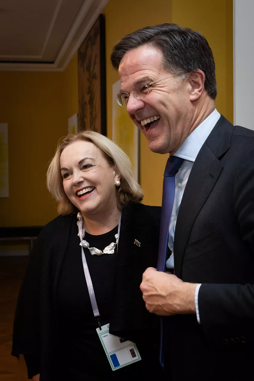 NATO Secretary General Mark Rutte with Judith Collins, New Zealand Minister of Defence
