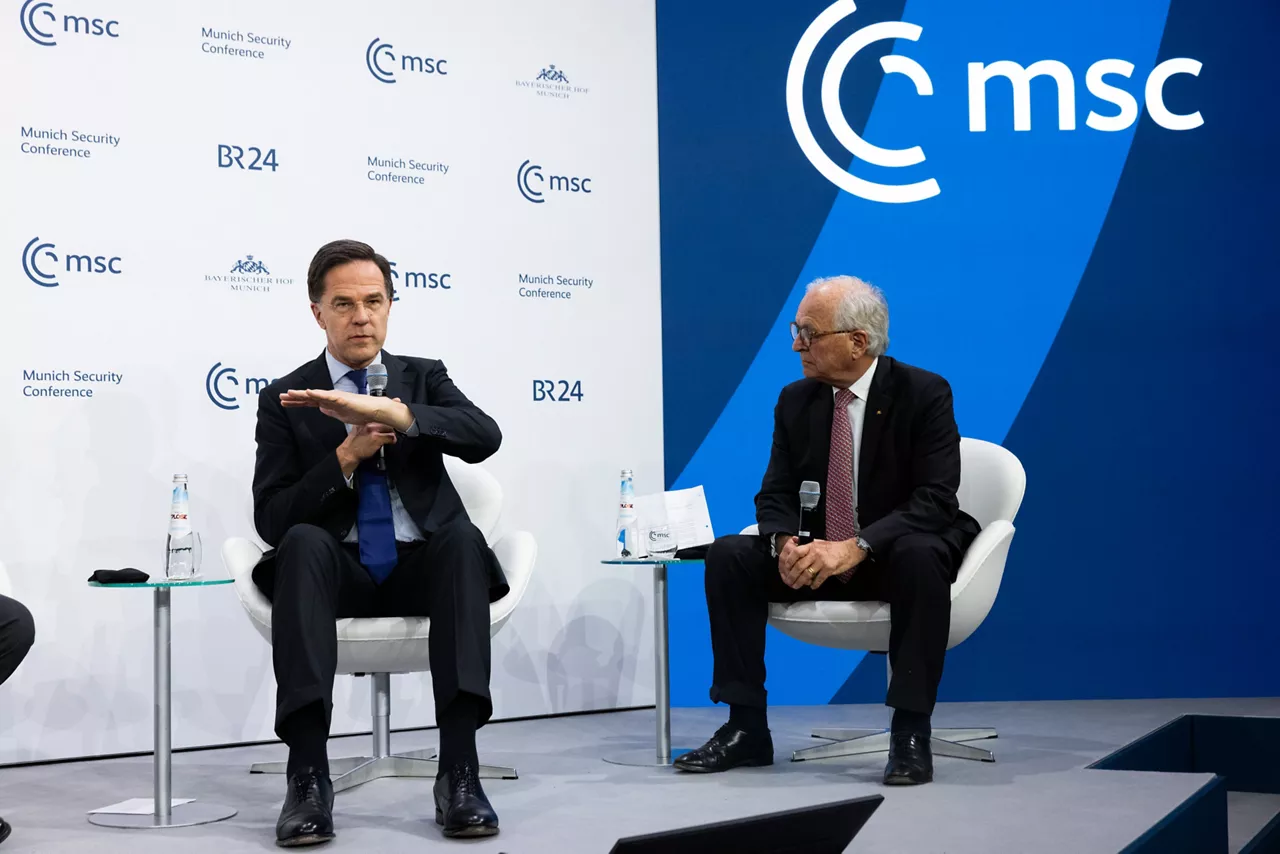 NATO Secretary General Mark Rutte participates in MSC panel on transatlantic security with US Senator Jeanne Shaheen, Senate Committee on Foreign Relations; US Senator Lindsey Graham, Chair of the Budget Senate Committee; and moderator, Wolfgang Ischinger, President of the Foundation Council, MSC Foundation