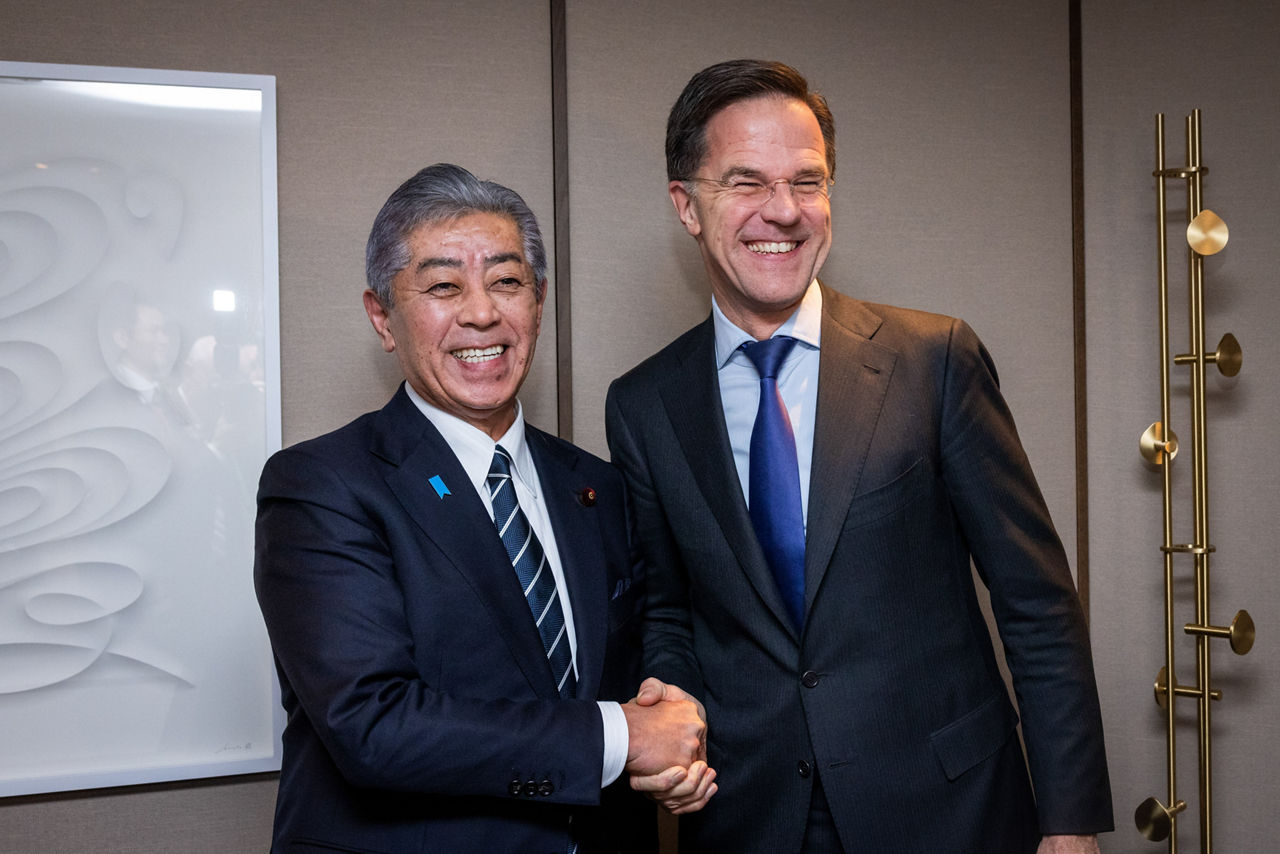 NATO Secretary General Mark Rutte with Takeshi Iwaya, Minister of Foreign Affairs of Japan