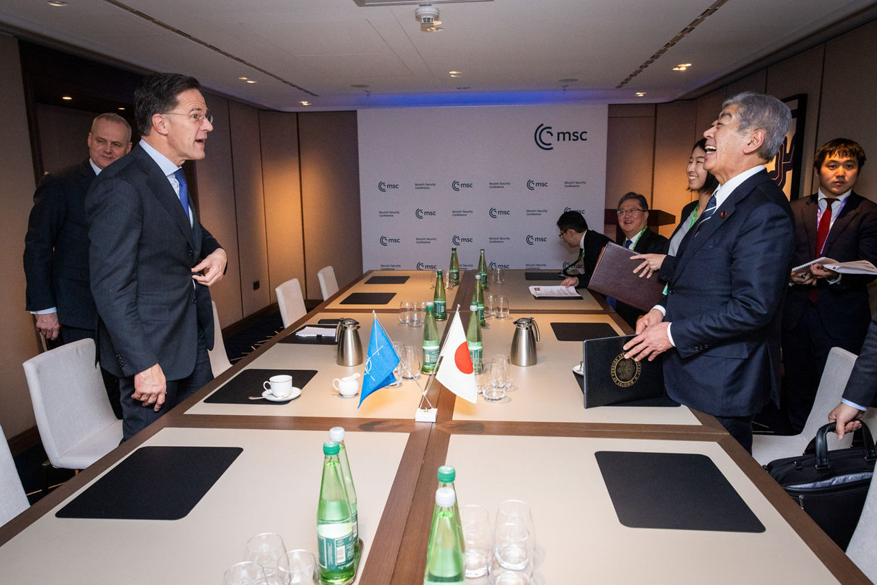 NATO Secretary General Mark Rutte with Takeshi Iwaya, Minister of Foreign Affairs of Japan