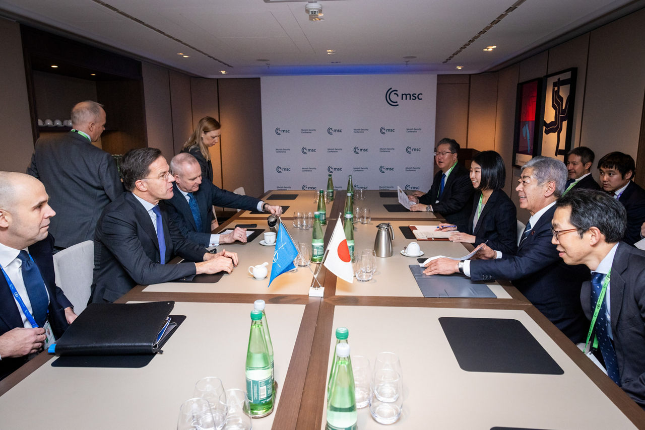 NATO Secretary General Mark Rutte with Takeshi Iwaya, Minister of Foreign Affairs of Japan