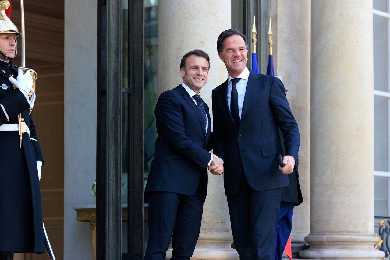 NATO Secretary General Mark Rutte meets with the President of France, Emmanuel Macron 