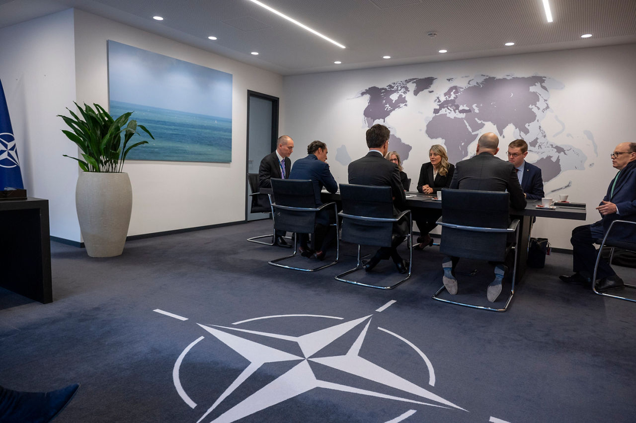 NATO Secretary General Mark Rutte, meets with the Minister of Foreign Affairs of Canada Mélanie Joly