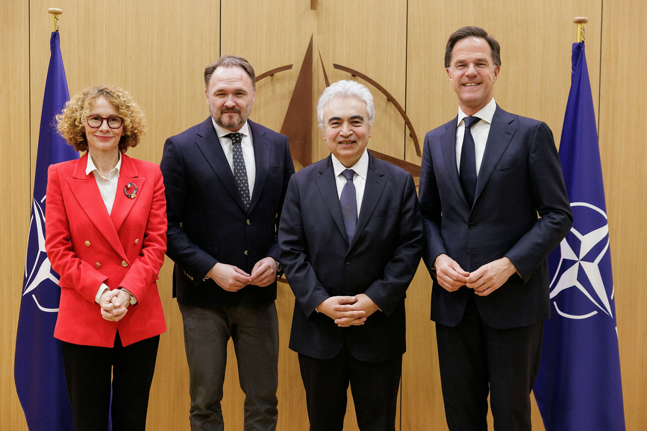 Visit to NATO by the Executive Director of International Energy Agency Dr Fatih Birol and the EU Commissioner for Energy and HousingDan Jørgensen
