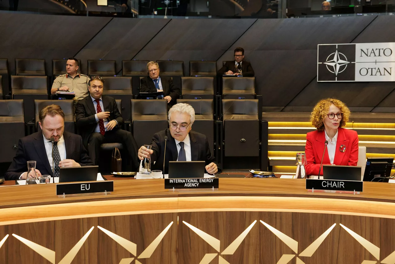 Visit to NATO by the Executive Director of International Energy Agency Dr Fatih Birol and the EU Commissioner for Energy and HousingDan Jørgensen