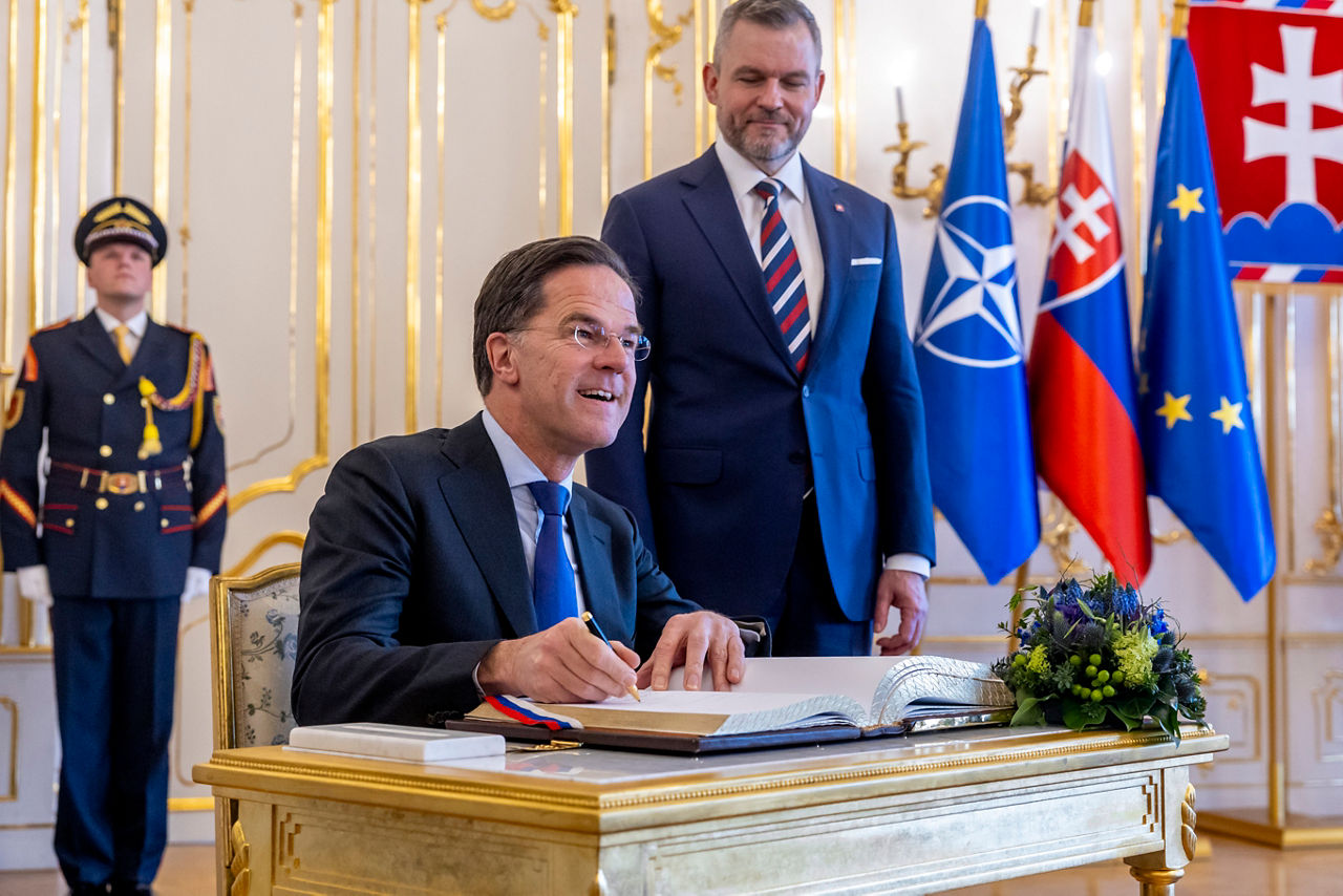 NATO Secretary General Mark Rutte meets with the President of the Slovak Republic, Peter Pellegrini