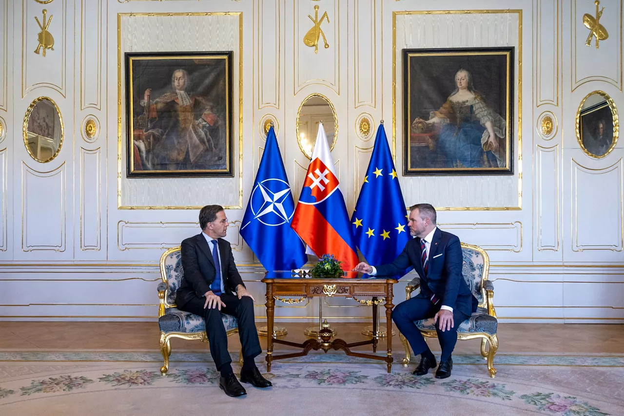 NATO Secretary General Mark Rutte meets with the President of the Slovak Republic, Peter Pellegrini