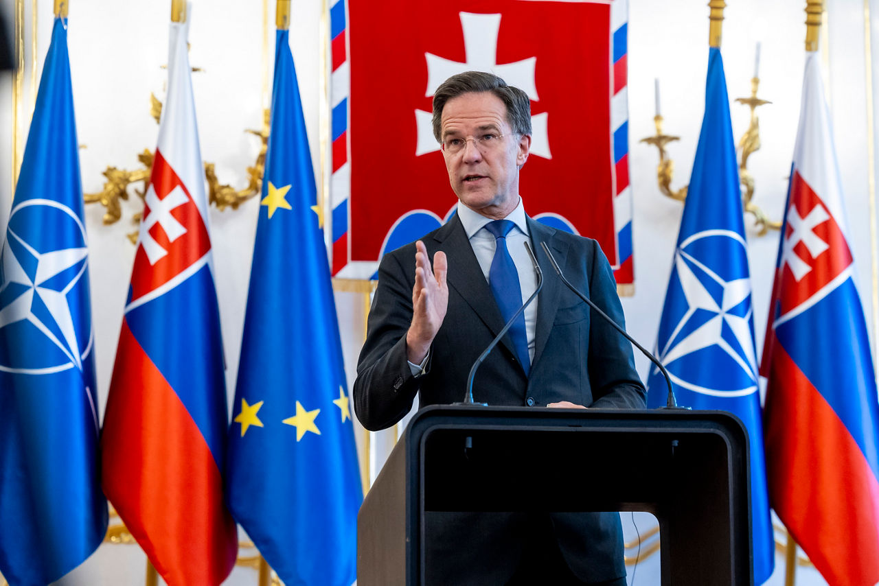Joint press conference with NATO Secretary General Mark Rutte and the President of the Slovak Republic, Peter Pellegrini