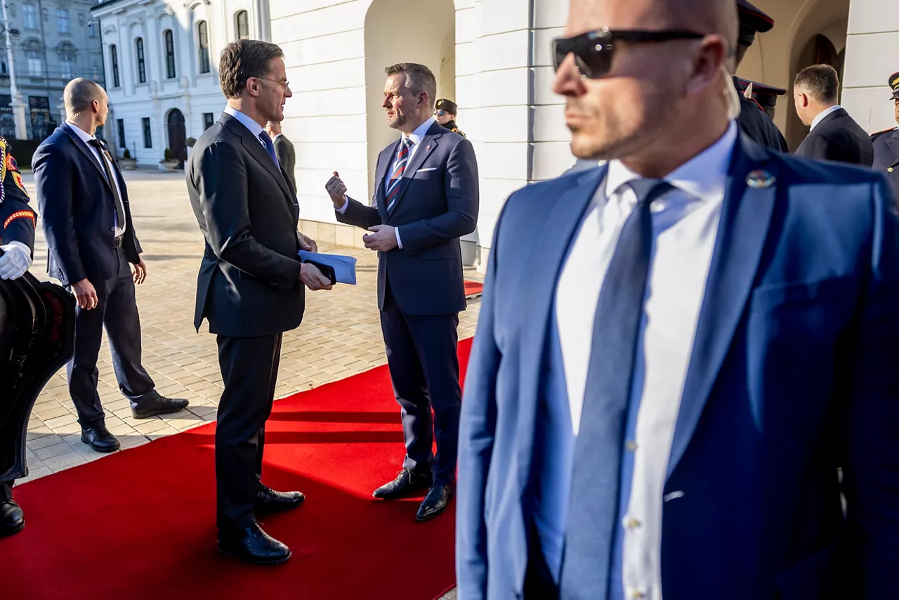 NATO Secretary General Mark Rutte and the President of the Slovak Republic, Peter Pellegrini