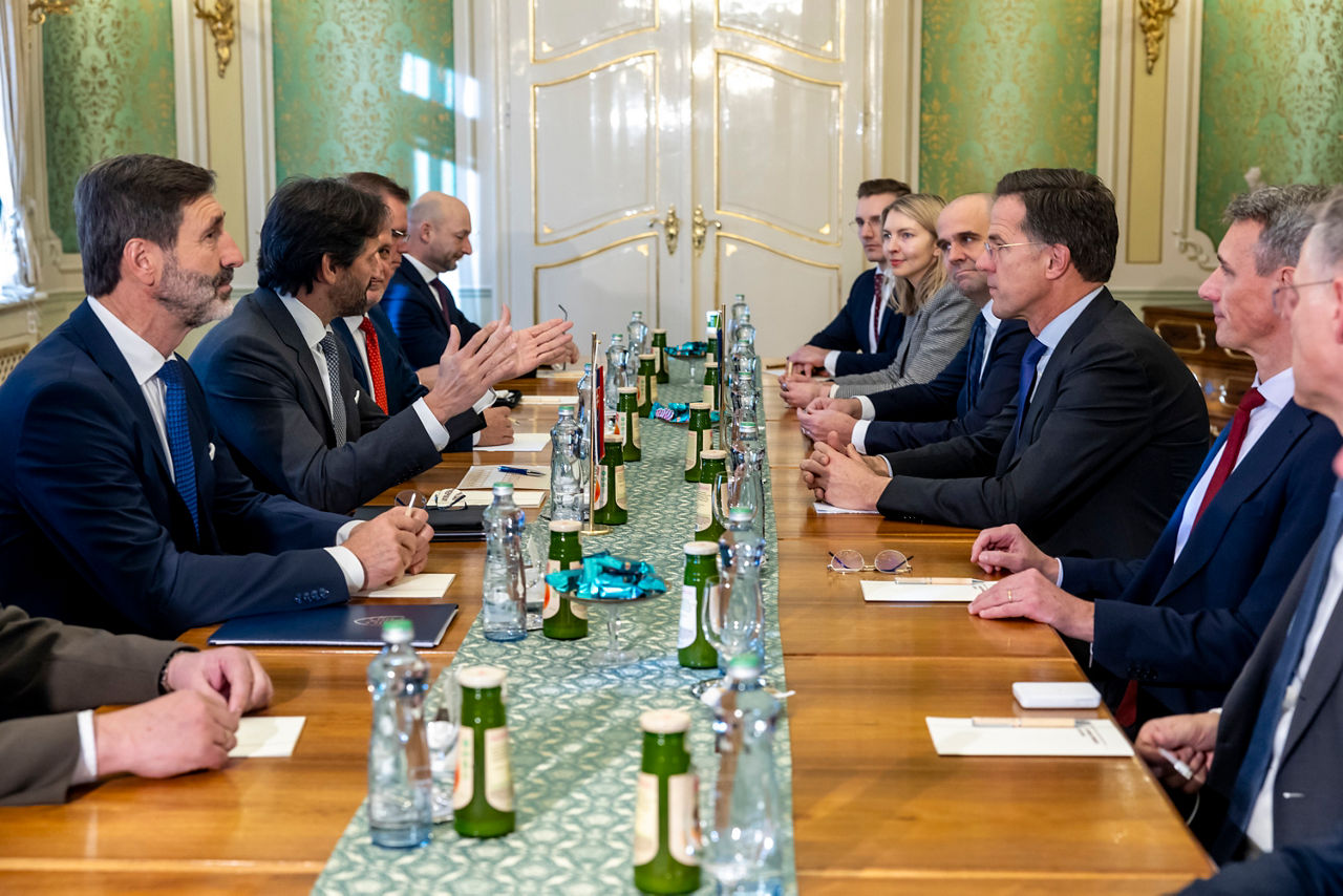 NATO Secretary General Mark Rutte meets with the Minister of Defence of the Slovak Republic, Robert Kaliňák