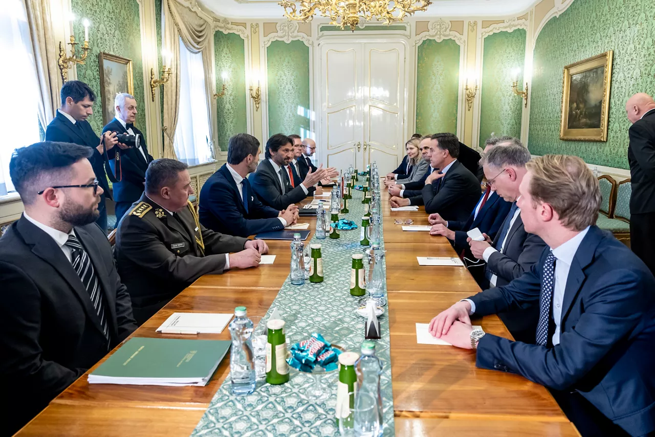 NATO Secretary General Mark Rutte meets with the Minister of Defence of the Slovak Republic, Robert Kaliňák
