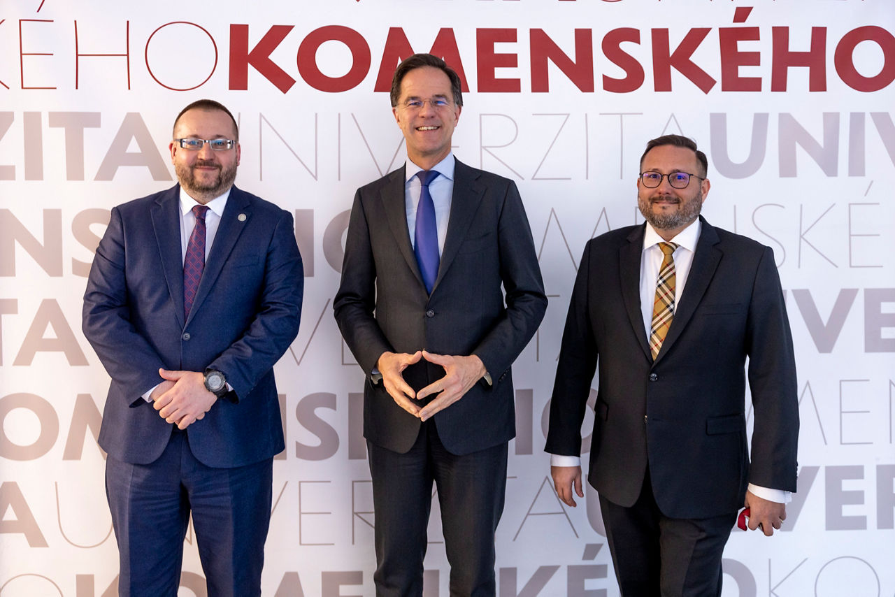NATO Secretary General Mark Rutte visits the Comenius University in Bratislava and engages with the students