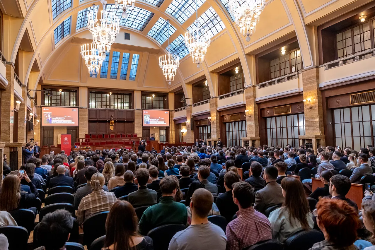 NATO Secretary General Mark Rutte visits the Comenius University in Bratislava and engages with the students