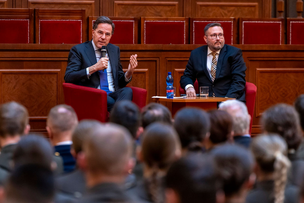 NATO Secretary General Mark Rutte visits the Comenius University in Bratislava and engages with the students