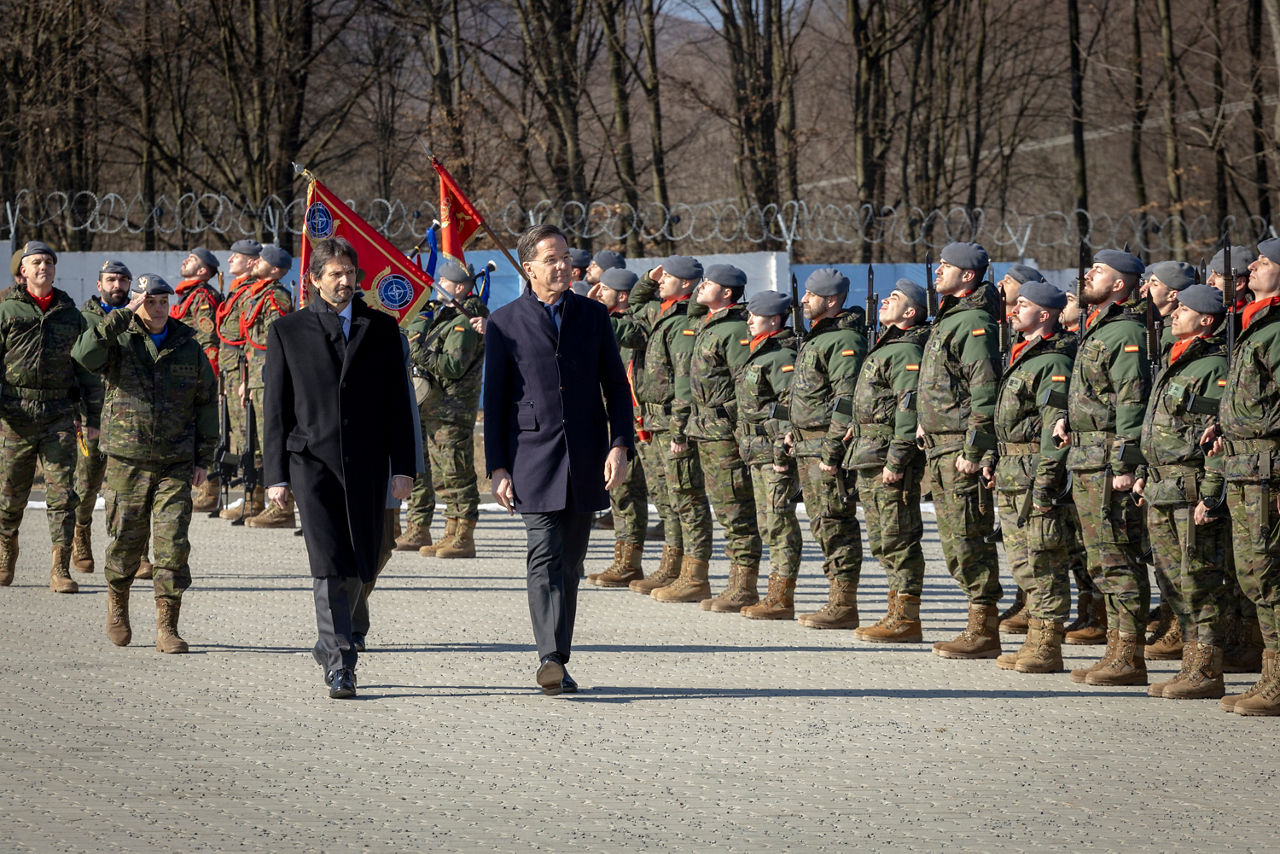 NATO Secretary General Mark Rutte visits the Forward Land Forces, stationed in Lešť.